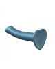 Насадка для страпону Strap-On-Me Mono Density Dildo M Blue, діам. 3,3 см, одношаровий силікон, гнучк