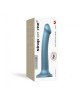 Насадка для страпону Strap-On-Me Mono Density Dildo M Blue, діам. 3,3 см, одношаровий силікон, гнучк