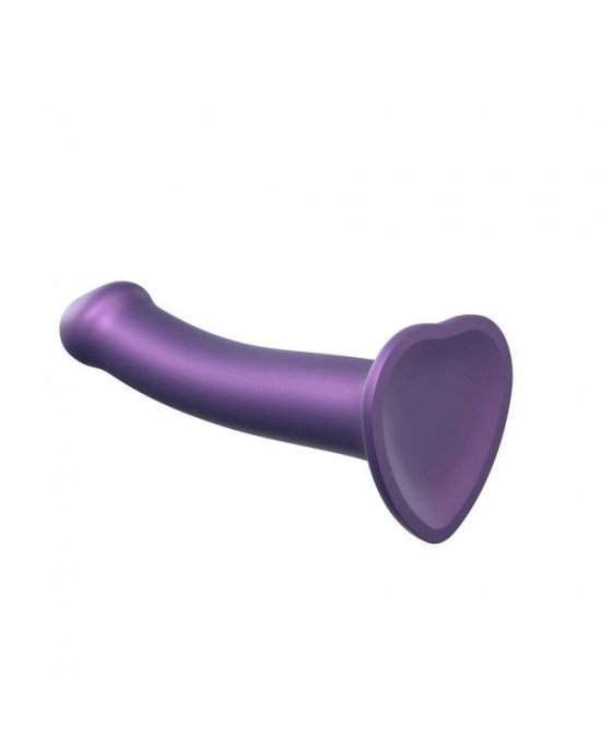 Насадка для страпону Strap-On-Me Mono Density Dildo Violet M, діам. 3,3 см, одношаровий силікон, гну Насадка для страпону Strap-On-Me Mono Density Dildo Violet M, діам. 3,3 см, одношаровий силікон, гну