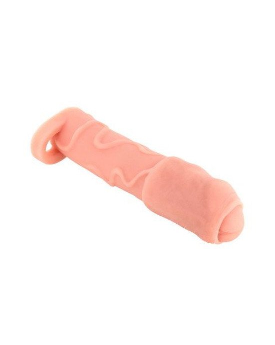 Насадка на член Real Body — Real Extender DICKY із закритою головкою та кільцем для мошонки Насадка на член Real Body — Real Extender DICKY із закритою головкою та кільцем для мошонки