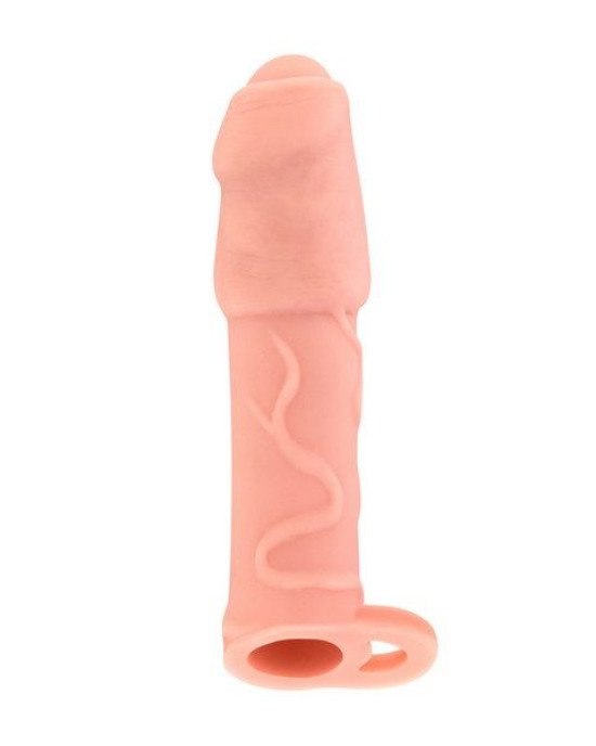 Насадка на член Real Body — Real Extender DICKY із закритою головкою та кільцем для мошонки Насадка на член Real Body — Real Extender DICKY із закритою головкою та кільцем для мошонки