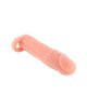 Насадка на член Real Body — Real Extender HUGY з відкритою головкою та кільцем для мошонки Насадка на член Real Body — Real Extender HUGY з відкритою головкою та кільцем для мошонки