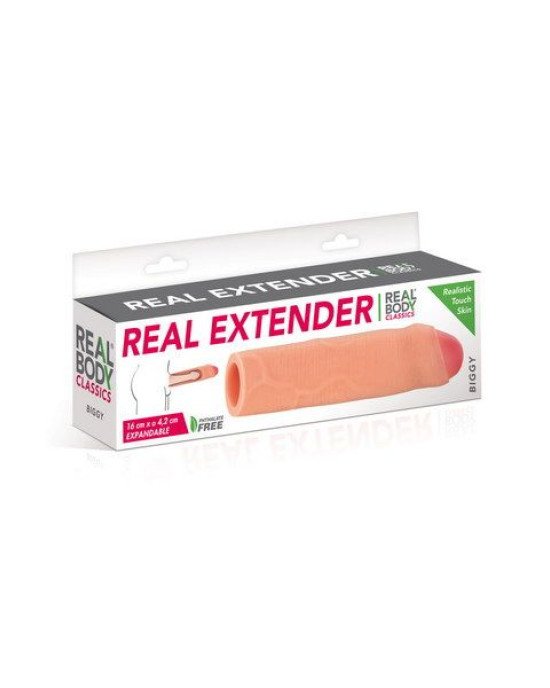 Насадка на член Real Body — Real Extender BIGGY із закритою головкою Насадка на член Real Body — Real Extender BIGGY із закритою головкою