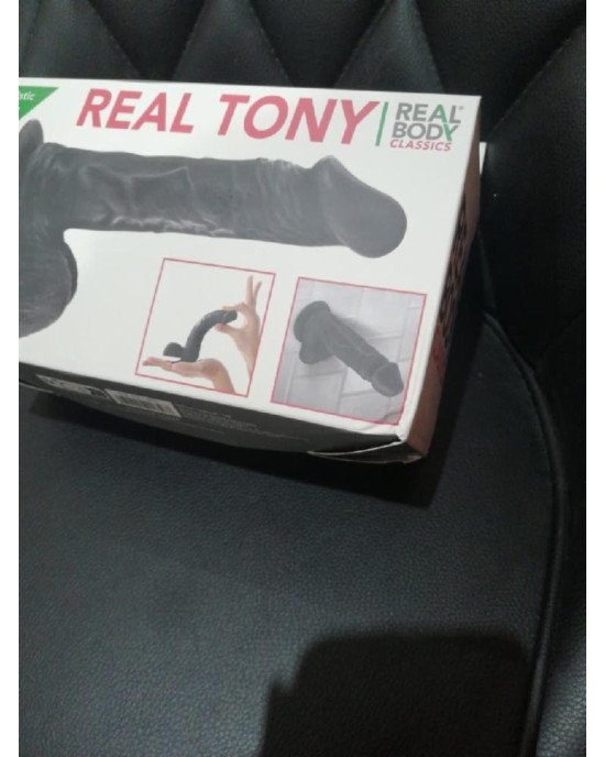 Фалоімітатор Real Body — Real Tony Black, TPE, діаметр 3,5 см (м'яте паковання!!!) Фалоімітатор Real Body — Real Tony Black, TPE, діаметр 3,5 см (м'яте паковання!!!)