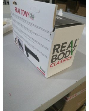 Фалоімітатор Real Body — Real Tony Black, TPE, діаметр 3,5 см (м'яте паковання!!!)