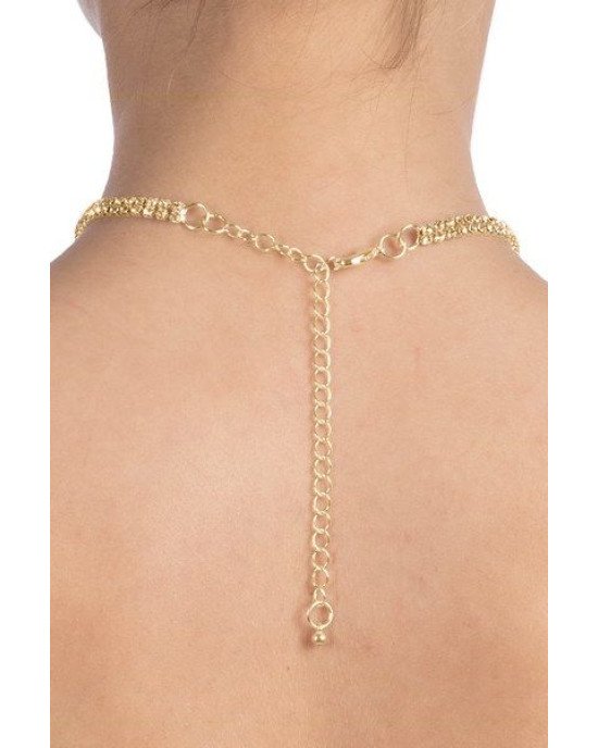 Кольє зі стразами Bijoux Pour Toi - Audrey Gold Кольє зі стразами Bijoux Pour Toi - Audrey Gold