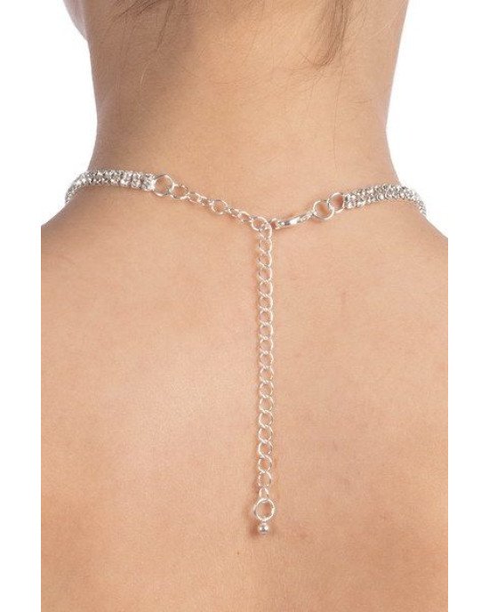 Кольє зі стразами Bijoux Pour Toi - Audrey Silver Кольє зі стразами Bijoux Pour Toi - Audrey Silver