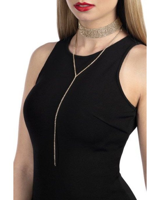 Кольє зі стразами Bijoux Pour Toi - Emma Gold Кольє зі стразами Bijoux Pour Toi - Emma Gold