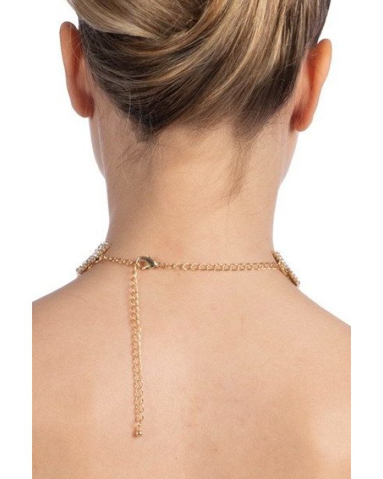 Кольє зі стразами Bijoux Pour Toi - Emma Gold Кольє зі стразами Bijoux Pour Toi - Emma Gold