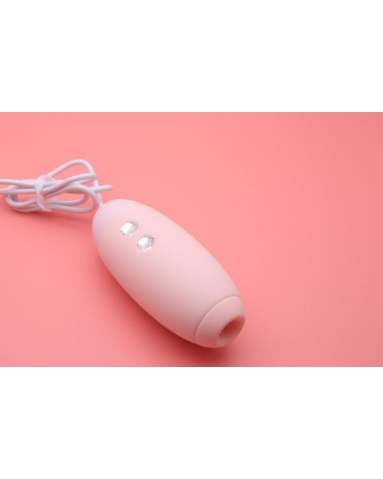 Вакуумний стимулятор з віброяйцем 2-в-1 KisToy Miss VV Pink Вакуумний стимулятор з віброяйцем 2-в-1 KisToy Miss VV Pink