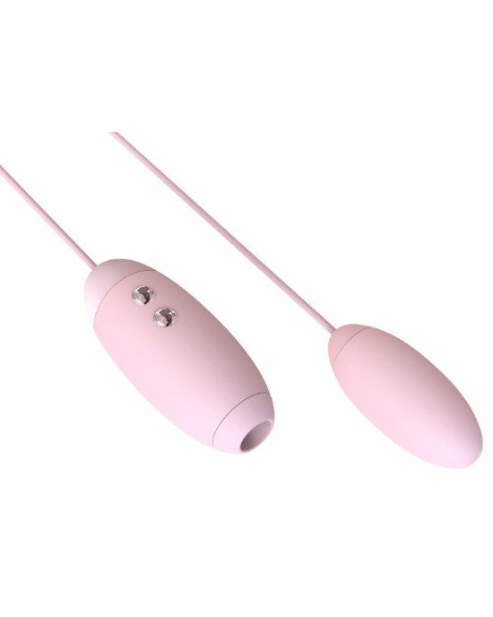 Вакуумний стимулятор з віброяйцем 2-в-1 KisToy Miss VV Pink Вакуумний стимулятор з віброяйцем 2-в-1 KisToy Miss VV Pink