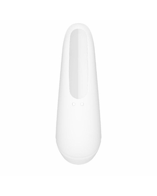 Вакуумний кліторальний стимулятор Satisfyer Curvy 1+ White з керуванням через інтернет Вакуумний кліторальний стимулятор Satisfyer Curvy 1+ White з керуванням через інтернет