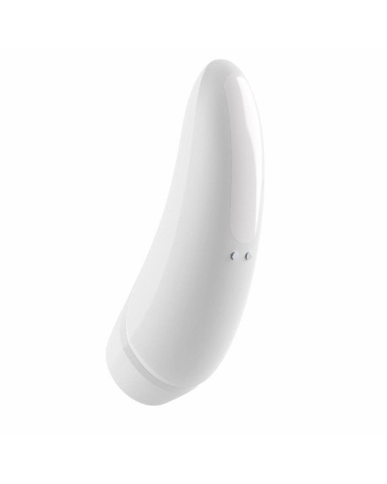 Вакуумний кліторальний стимулятор Satisfyer Curvy 1+ White з керуванням через інтернет Вакуумний кліторальний стимулятор Satisfyer Curvy 1+ White з керуванням через інтернет