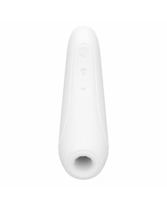 Вакуумний кліторальний стимулятор Satisfyer Curvy 1+ White з керуванням через інтернет Вакуумний кліторальний стимулятор Satisfyer Curvy 1+ White з керуванням через інтернет