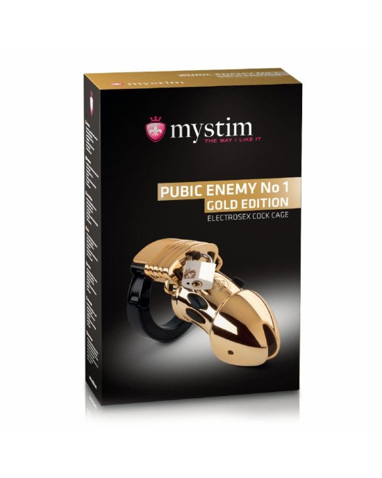 Клітка для члена з електростимуляцією Mystim Pubic Enemy No 1 - Gold Edition Клітка для члена з електростимуляцією Mystim Pubic Enemy No 1 - Gold Edition