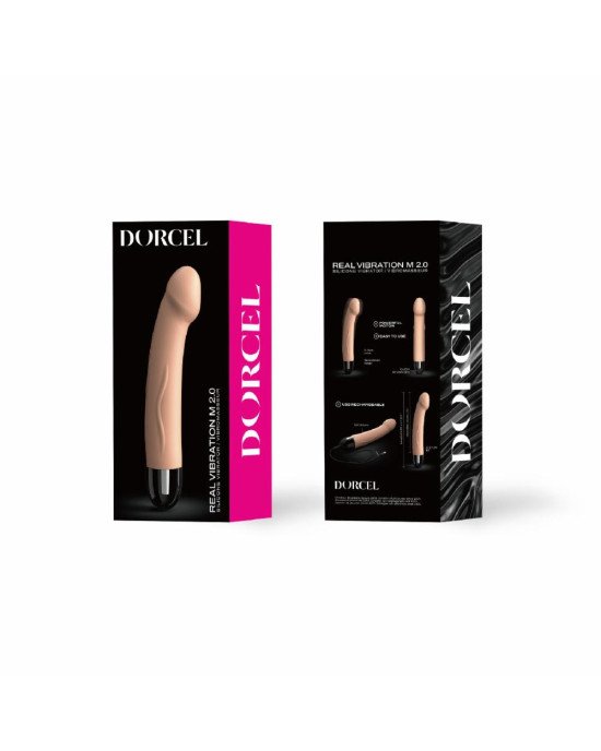 Вібратор Dorcel Real Vibration M Flesh 2.0, діаметр 3,7см, перезаряджається, для точки G Вібратор Dorcel Real Vibration M Flesh 2.0, діаметр 3,7см, перезаряджається, для точки G