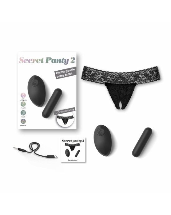 Вібратор Love To Love SECRET PANTY 2, в комплекті трусики, віброкуля, пульт ДК, 10 режимів роботи Вібратор Love To Love SECRET PANTY 2, в комплекті трусики, віброкуля, пульт ДК, 10 режимів роботи