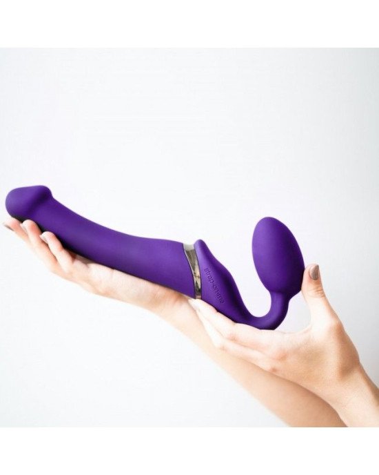 Безремінний страпон з вібрацією Strap-On-Me Vibrating Violet M, діаметр 3,3 см, пульт ДК, регульован Безремінний страпон з вібрацією Strap-On-Me Vibrating Violet M, діаметр 3,3 см, пульт ДК, регульован