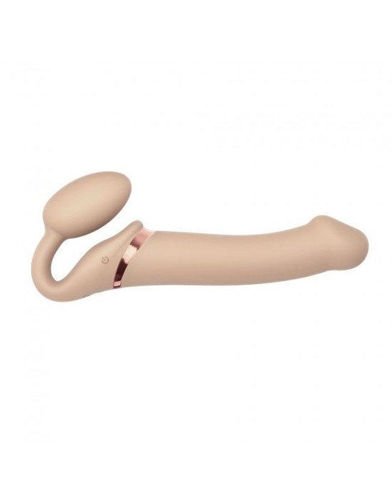 Безремінний страпон з вібрацією Strap-On-Me Vibrating Flesh L, діаметр 3,7 см, пульт ДК, регульовани Безремінний страпон з вібрацією Strap-On-Me Vibrating Flesh L, діаметр 3,7 см, пульт ДК, регульовани