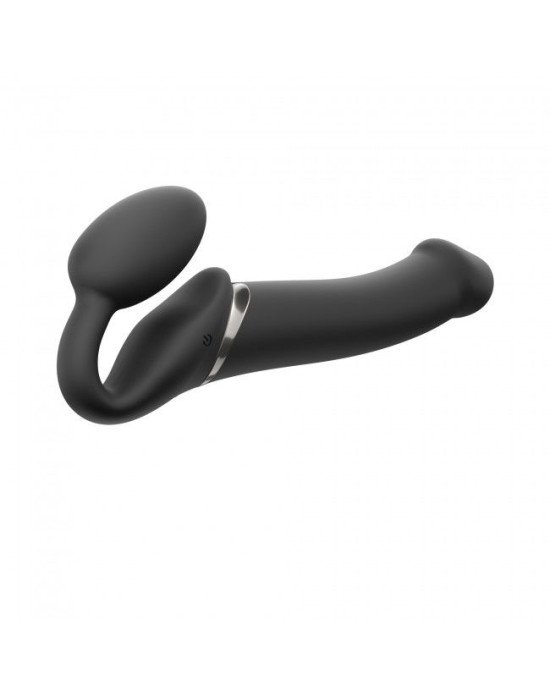 Безремінний страпон з вібрацією Strap-On-Me Vibrating Black L, діаметр 3,7см, пульт ДК, регульований Безремінний страпон з вібрацією Strap-On-Me Vibrating Black L, діаметр 3,7см, пульт ДК, регульований