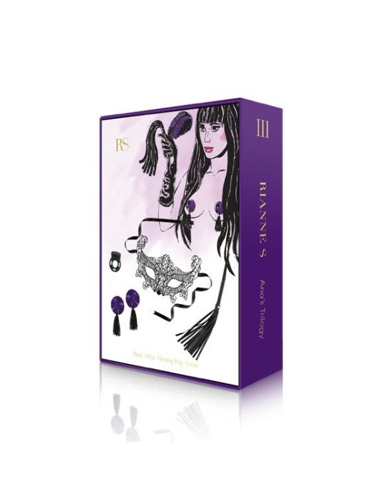 Романтичний подарунковий набір RIANNE S Ana's Trilogy Set III: ерекційне кільце, ажурна маска на обл Романтичний подарунковий набір RIANNE S Ana's Trilogy Set III: ерекційне кільце, ажурна маска на обл