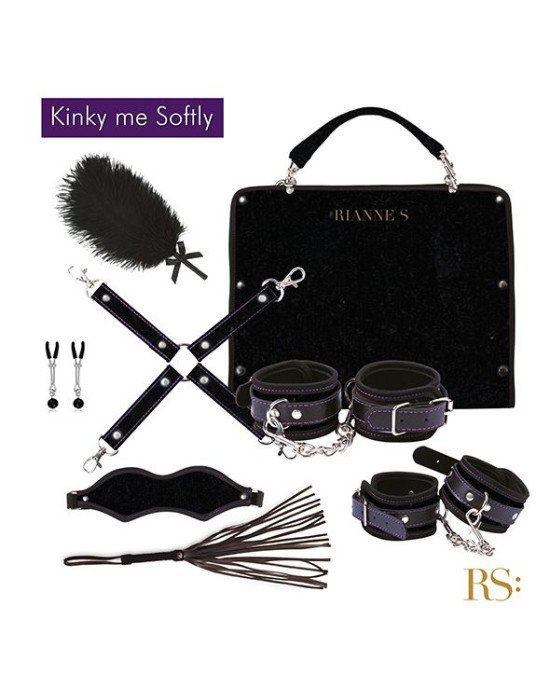 Подарунковий набір для BDSM RIANNE S — Kinky Me Softly Black: 8 предметів для задоволення Подарунковий набір для BDSM RIANNE S — Kinky Me Softly Black: 8 предметів для задоволення
