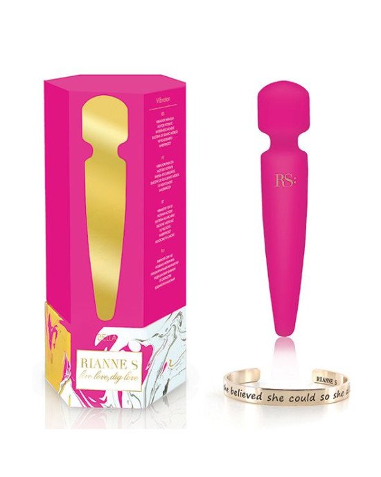 Вібромасажер Rianne S: Bella Mini Wand Rose, 10 режимів роботи, медичний силікон, подарункове пакова Вібромасажер Rianne S: Bella Mini Wand Rose, 10 режимів роботи, медичний силікон, подарункове пакова