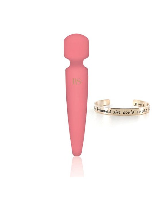 Вібромасажер Rianne S: Bella Mini Wand Coral, 10 режимів роботи, медичний силікон, подарункове паков Вібромасажер Rianne S: Bella Mini Wand Coral, 10 режимів роботи, медичний силікон, подарункове паков