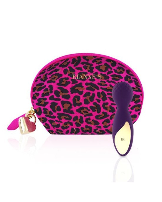 Мінівібромасажер Rianne S: Lovely Leopard Purple, 10 режимів роботи, косметичка-чохол, мед.силікон Мінівібромасажер Rianne S: Lovely Leopard Purple, 10 режимів роботи, косметичка-чохол, мед.силікон