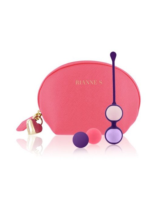 Набір вагінальних кульок Rianne S: Pussy Playballs Coral, вага 15г, 25г, 35г, 55г, монолітні, космет Набір вагінальних кульок Rianne S: Pussy Playballs Coral, вага 15г, 25г, 35г, 55г, монолітні, космет