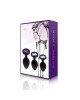 Набір силіконових анальних пробок із кристалом Rianne S: Booty Plug Set Black, діаметр 2,7см, 3,5см, Набір силіконових анальних пробок із кристалом Rianne S: Booty Plug Set Black, діаметр 2,7см, 3,5см,