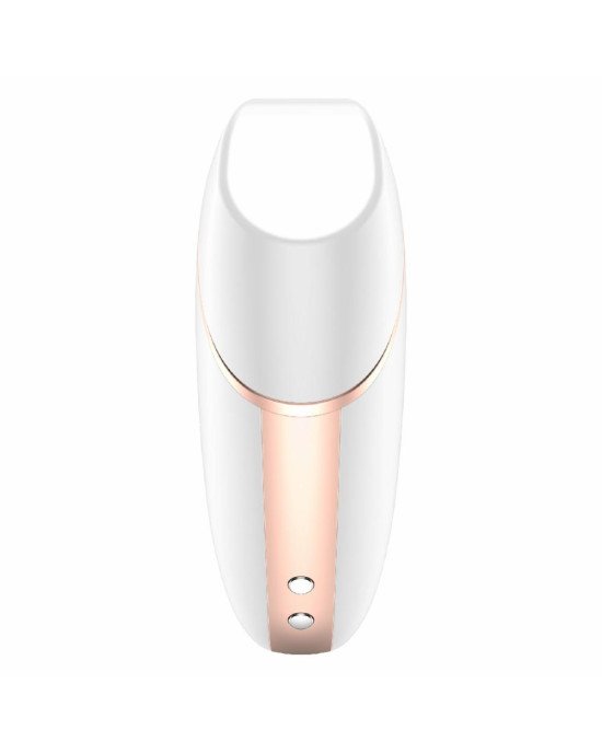 Вакуумний кліторальний стимулятор Satisfyer Love Triangle White з керуванням через інтернет Вакуумний кліторальний стимулятор Satisfyer Love Triangle White з керуванням через інтернет