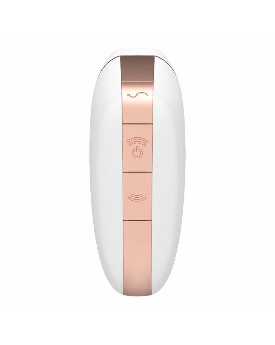 Вакуумний кліторальний стимулятор Satisfyer Love Triangle White з керуванням через інтернет Вакуумний кліторальний стимулятор Satisfyer Love Triangle White з керуванням через інтернет
