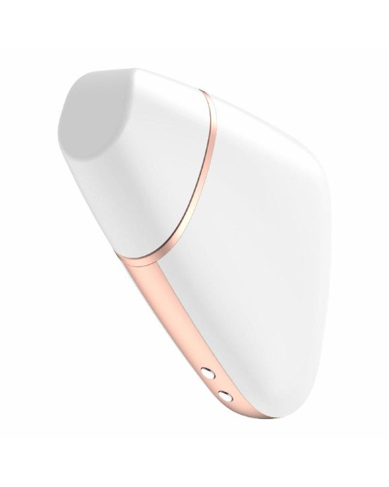 Вакуумний кліторальний стимулятор Satisfyer Love Triangle White з керуванням через інтернет Вакуумний кліторальний стимулятор Satisfyer Love Triangle White з керуванням через інтернет