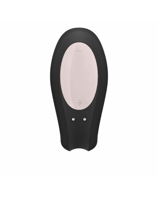 Смарт-вібратор для пар Satisfyer Double Joy Black із широким кліторальним стимулятором Смарт-вібратор для пар Satisfyer Double Joy Black із широким кліторальним стимулятором