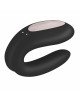 Смарт-вібратор для пар Satisfyer Double Joy Black із широким кліторальним стимулятором Смарт-вібратор для пар Satisfyer Double Joy Black із широким кліторальним стимулятором