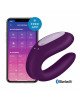 Смарт-вібратор для пар Satisfyer Double Joy Violet із широким кліторальним стимулятором Смарт-вібратор для пар Satisfyer Double Joy Violet із широким кліторальним стимулятором