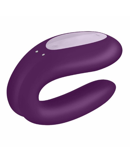 Смарт-вібратор для пар Satisfyer Double Joy Violet із широким кліторальним стимулятором Смарт-вібратор для пар Satisfyer Double Joy Violet із широким кліторальним стимулятором