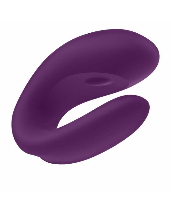 Смарт-вібратор для пар Satisfyer Double Joy Violet із широким кліторальним стимулятором Смарт-вібратор для пар Satisfyer Double Joy Violet із широким кліторальним стимулятором