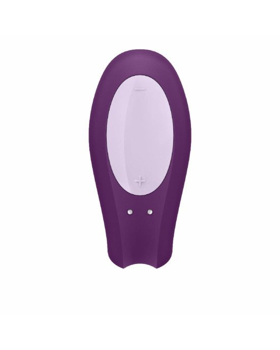Смарт-вібратор для пар Satisfyer Double Joy Violet із широким кліторальним стимулятором Смарт-вібратор для пар Satisfyer Double Joy Violet із широким кліторальним стимулятором