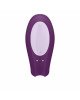 Смарт-вібратор для пар Satisfyer Double Joy Violet із широким кліторальним стимулятором Смарт-вібратор для пар Satisfyer Double Joy Violet із широким кліторальним стимулятором