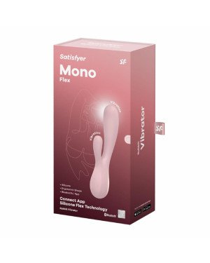 Смарт вібратор-кролик Satisfyer Mono Flex Mauve, 2 мотори, керування через інтернет