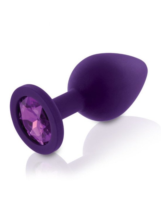 Набір силіконових анальних пробок із кристалом Rianne S: Booty Plug Set Purple, діаметр 2,7см, 3,5см Набір силіконових анальних пробок із кристалом Rianne S: Booty Plug Set Purple, діаметр 2,7см, 3,5см
