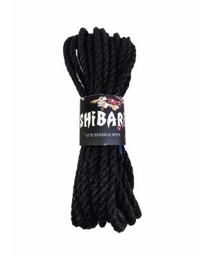 Джутова мотузка для шібарі Feral Feelings Shibari Rope, 8 м чорна