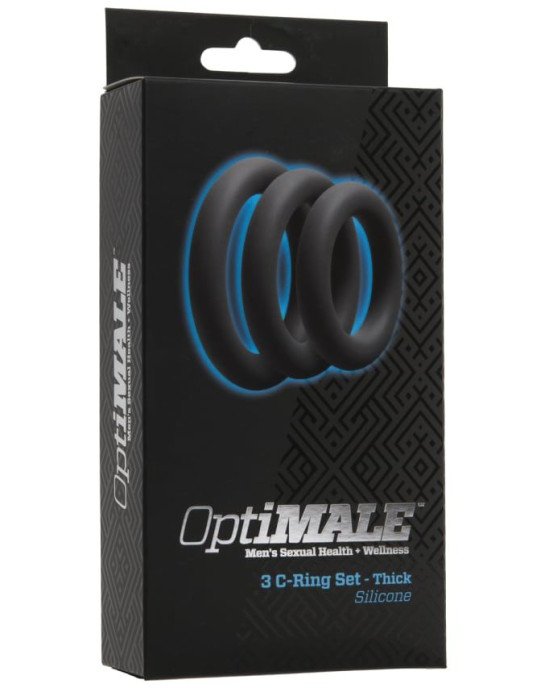 Набір ерекційних кілець Doc Johnson OptiMALE 3 C-Ring Set Thick Набір ерекційних кілець Doc Johnson OptiMALE 3 C-Ring Set Thick