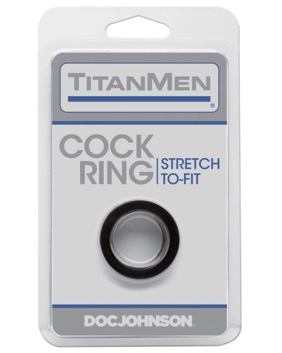 Ерекційне кільце Doc Johnson Titanmen Tools - Cock Ring - Black Ерекційне кільце Doc Johnson Titanmen Tools - Cock Ring - Black