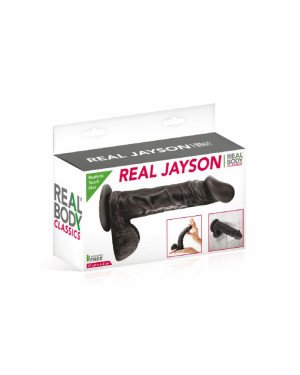 Фалоімітатор на присосці Real Body — Real Jayson Black, TPE, діаметр 4 см Фалоімітатор на присосці Real Body — Real Jayson Black, TPE, діаметр 4 см