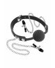 Кляп з силіконовою кулькою і затискачами для сосків Fetish Tentation Gag Ball with Nipple Clamps Кляп з силіконовою кулькою і затискачами для сосків Fetish Tentation Gag Ball with Nipple Clamps