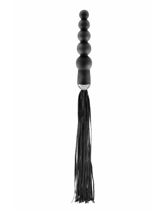 Флогер з ручкою - анальним намистом Fetish Tentation Whip with Rosary Handle Флогер з ручкою - анальним намистом Fetish Tentation Whip with Rosary Handle
