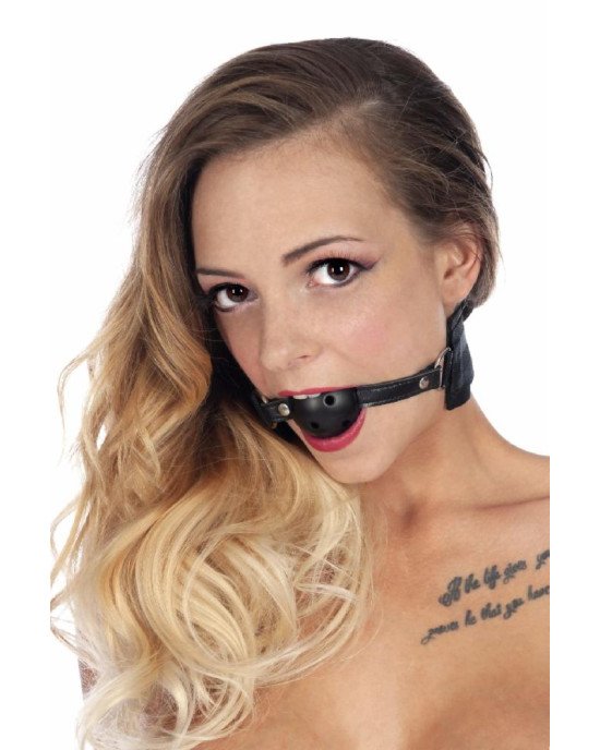 Фіксатор для рук з кляпом і маскою Fetish Tentation Wrist Straps with Ball Gag Фіксатор для рук з кляпом і маскою Fetish Tentation Wrist Straps with Ball Gag